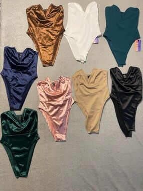 Shein V-neck Bodysuit - Multiple Colors